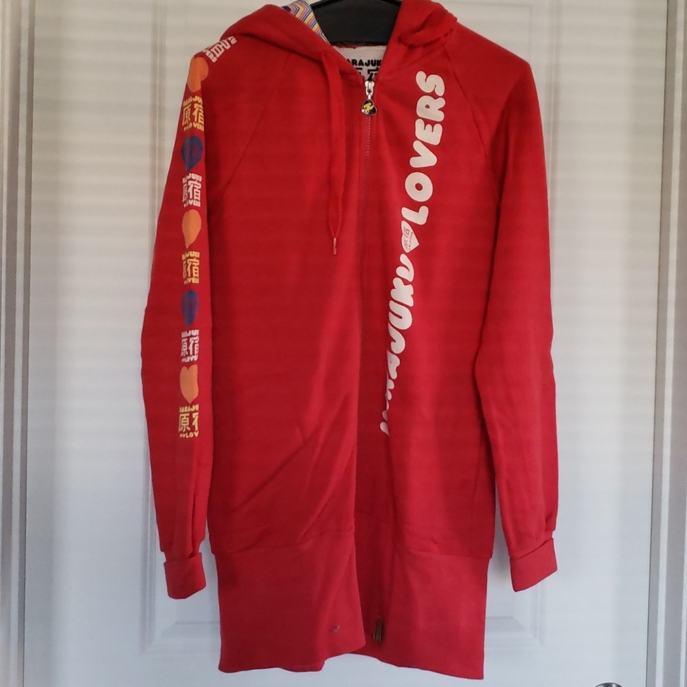 Red Hara Juku Long Zip Up